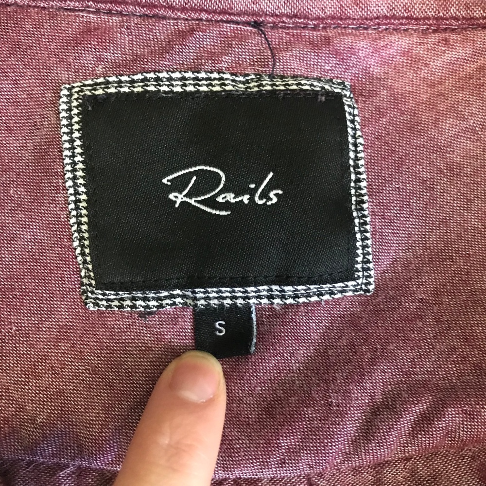 Rails | Black Check S Collar Button -Down Shirt - image 4